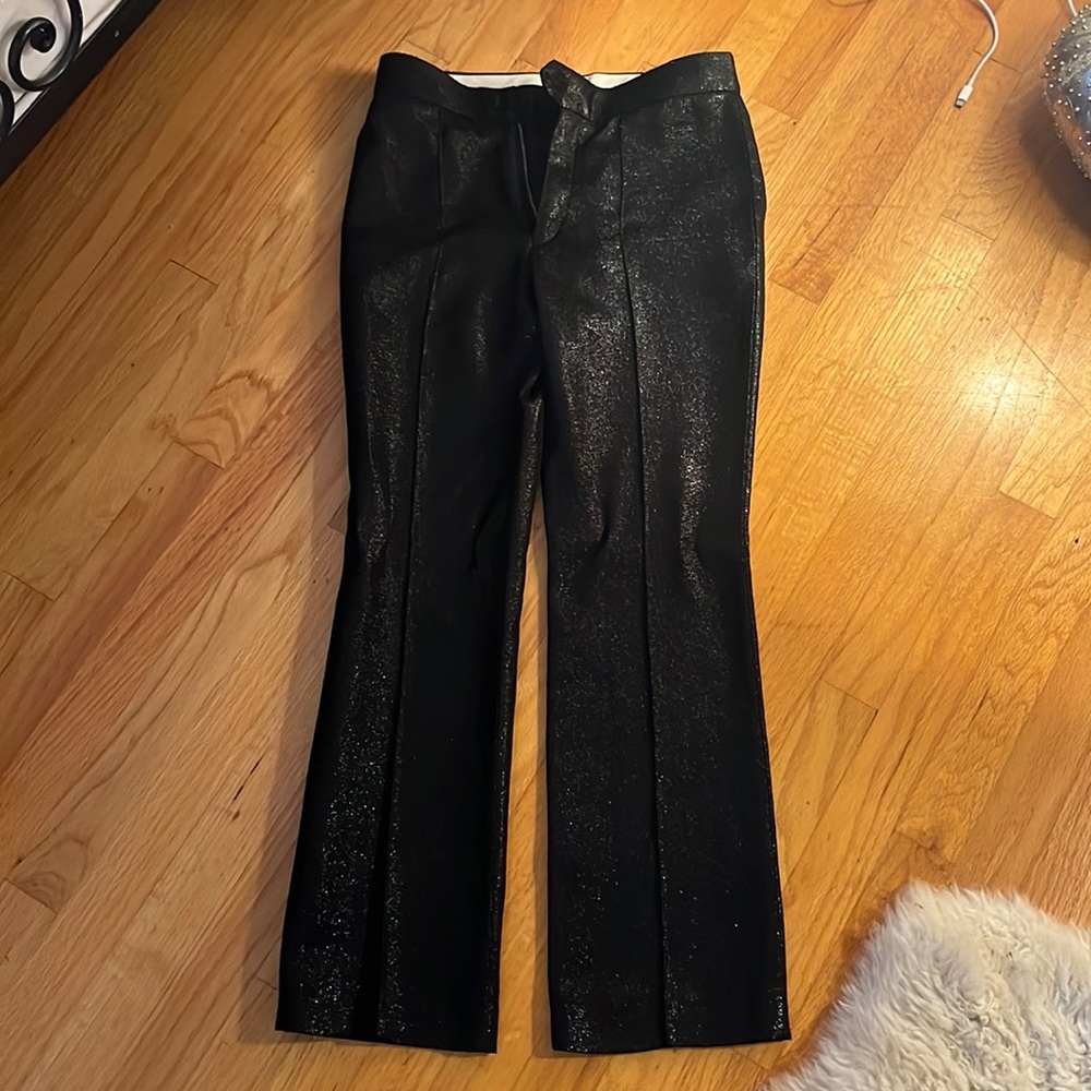 Isabel Marant Slim Black Sparkley Pants - Size S/US 4